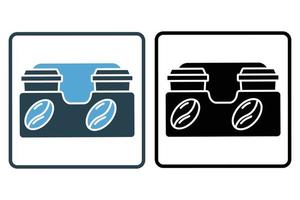 café titulaire icône illustration. icône en relation à café élément. solide icône style. Facile vecteur conception modifiable