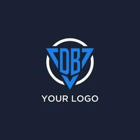 db monogramme logo avec Triangle forme et cercle conception éléments vecteur