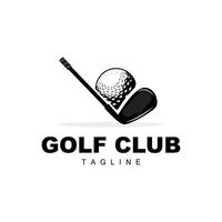 logo de balle de golf, golf de bâton de vecteur. jeu de sports de plein air, conception de discipline, modèle d'icône vecteur