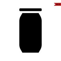 icône de glyphe de bouteille vecteur