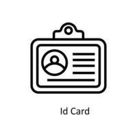 id carte vecteur contour Icônes. Facile Stock illustration Stock