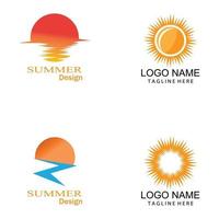 conception de modèle de logo soleil vector illustration icône