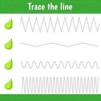 trace le doubler. ducationnel Jeu pour les enfants vecteur