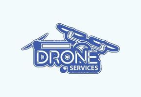 drone prestations de service logo et icône conception modèle vecteur