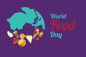 graphique de la journée mondiale de la nourriture vecteur