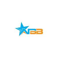nsb étoile lettre logo vecteur