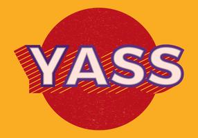 Yass Retro Typographie vecteur