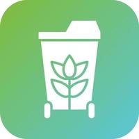 compost poubelle vecteur icône style