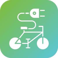 électrique bicyclette vecteur icône style