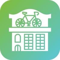 bicyclette magasin vecteur icône style