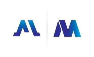lettre initiale m monogramme design logo simple vecteur