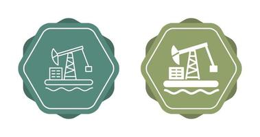 icône de vecteur de plate-forme pétrolière