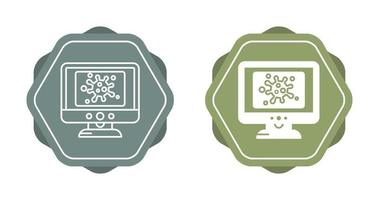 icône de vecteur de virus lcd