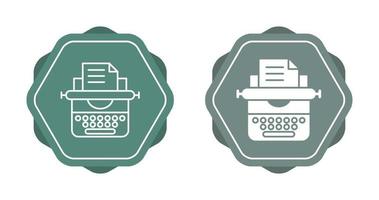 icône de vecteur de machine à écrire