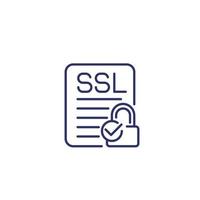 icône de ligne de vecteur ssl pour le web