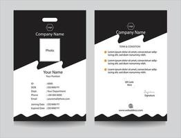 employé id carte collection pour bureau, entreprise et affaires organisations, identité carte conception. entreprise et académique identification carte ensemble vecteur avec tout couleurs