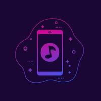 icône de vecteur d & # 39; application de streaming de musique