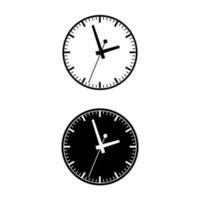 l'horloge visage icône vecteur ensemble. mur l'horloge illustration signe collection. temps symbole. regarder symbole ou logo.