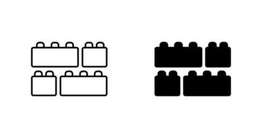 icône de vecteur de blocs de jouets