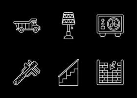 jeu d'icônes vectorielles de construction vecteur