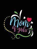 coloré caractères les mères journée citation content maman chemise vecteur typographie maman aime T-shirt conception