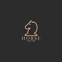 cheval échecs identité marque logo vecteur