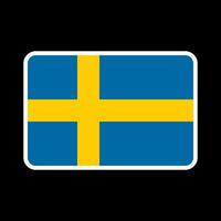 drapeau suédois, couleurs officielles et proportion. illustration vectorielle. vecteur
