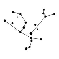 andromède constellation carte. vecteur illustration.