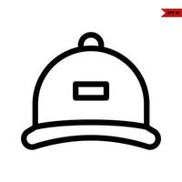 icône de ligne de chapeau vecteur