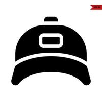 icône de glyphe de chapeau vecteur