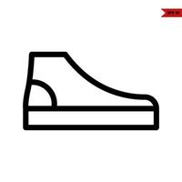 icône de ligne de chaussures vecteur