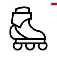 icône de ligne de patin à roulettes vecteur