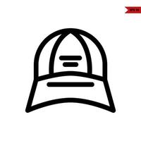 icône de ligne de chapeau vecteur