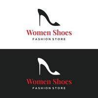 main tiré élégant et luxe haute talon Créatif aux femmes des chaussures Créatif logo conception. modèle pour entreprise, aux femmes chaussure boutique, mode, beauté. vecteur