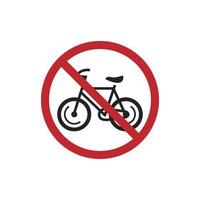 avertissement signe étiquette vélo, non vélo, parking zone vélo, vecteur graphique