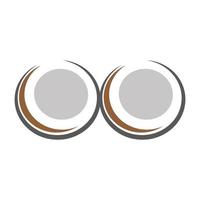noix de coco icône logo conception vecteur