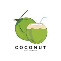 noix de coco logo conception modèle illustration vecteur