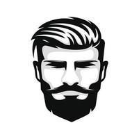 Masculin visage logo conception vecteur