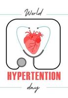 monde hypertension journée vecteur illustration.monde hypertension journée bannière affiche Contexte