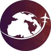 Voyage agence vecteur logo modèle. vacances logo modèle globe en voyageant logo vecteur conception.