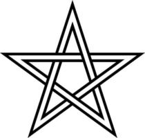pentacle transparent, pentagonal étoile, signe la magie vecteur