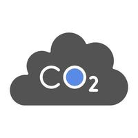 CO2 vecteur icône style