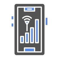 signal cellulaire relier vecteur icône style