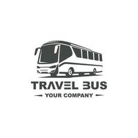 modèle de logo de bus de voyage avec fond blanc. adapté à vos besoins de conception, logo, illustration, animation, etc. vecteur