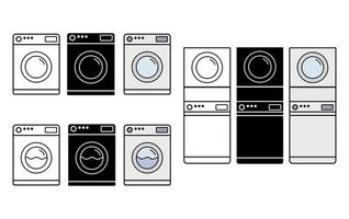 machine à laver vecteur icône. machine à laver plat signe conception. laver machine symbole pictogramme. minimaliste concept