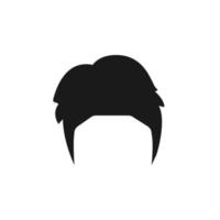 cheveux, femme, la Coupe de cheveux César vecteur icône