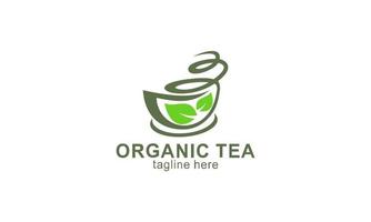 biologique vert thé logo vecteur
