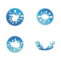 éclaboussures de logos de la nature de l'eau vecteur