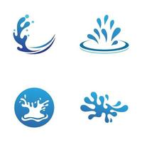 éclaboussures de logos de la nature de l'eau vecteur