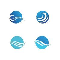 logos de vagues d'eau douce vecteur